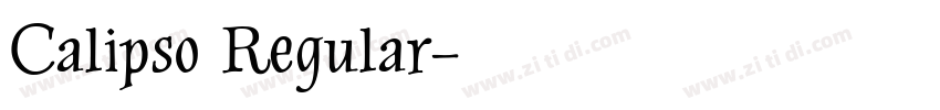 Calipso Regular字体转换